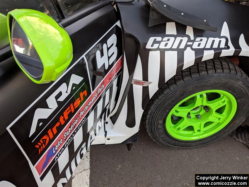 Ken Block / Alex Gelsomino Subaru WRX STi at parc expose early on.