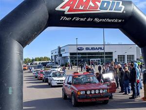 Jacob Bell / Steve Hertz VW GTI at the ceremonial start.