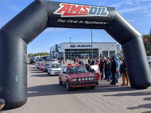 Jacob Bell / Steve Hertz VW GTI at the ceremonial start.