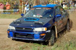 Jimmy Pelizzari / Kate Stevens Subaru Impreza on SS1, Far Point I.