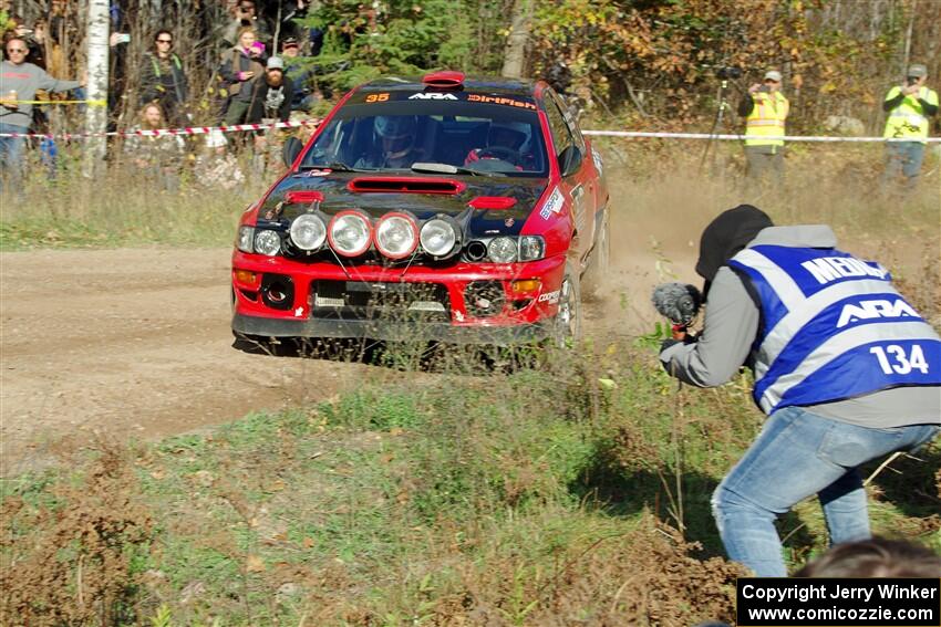 Mark Piatkowski / Aaron Crescenti Subaru Impreza 2.5RS on SS1, Far Point I.