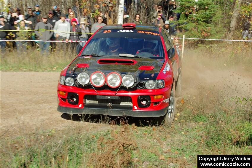 Mark Piatkowski / Aaron Crescenti Subaru Impreza 2.5RS on SS1, Far Point I.
