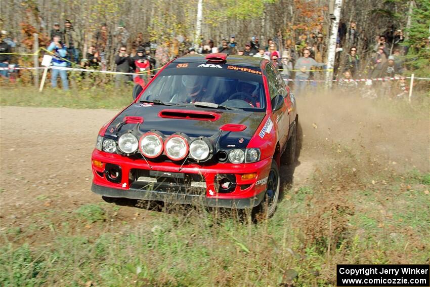 Mark Piatkowski / Aaron Crescenti Subaru Impreza 2.5RS on SS1, Far Point I.