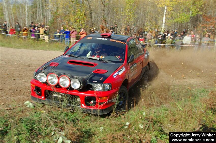 Mark Piatkowski / Aaron Crescenti Subaru Impreza 2.5RS on SS1, Far Point I.