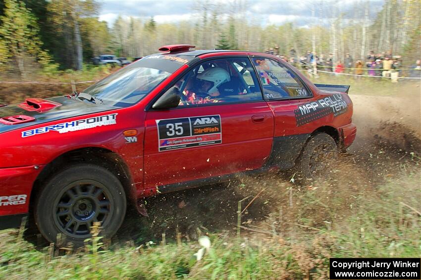 Mark Piatkowski / Aaron Crescenti Subaru Impreza 2.5RS on SS1, Far Point I.