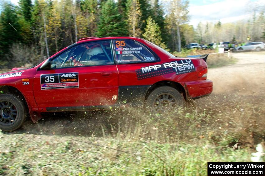 Mark Piatkowski / Aaron Crescenti Subaru Impreza 2.5RS on SS1, Far Point I.