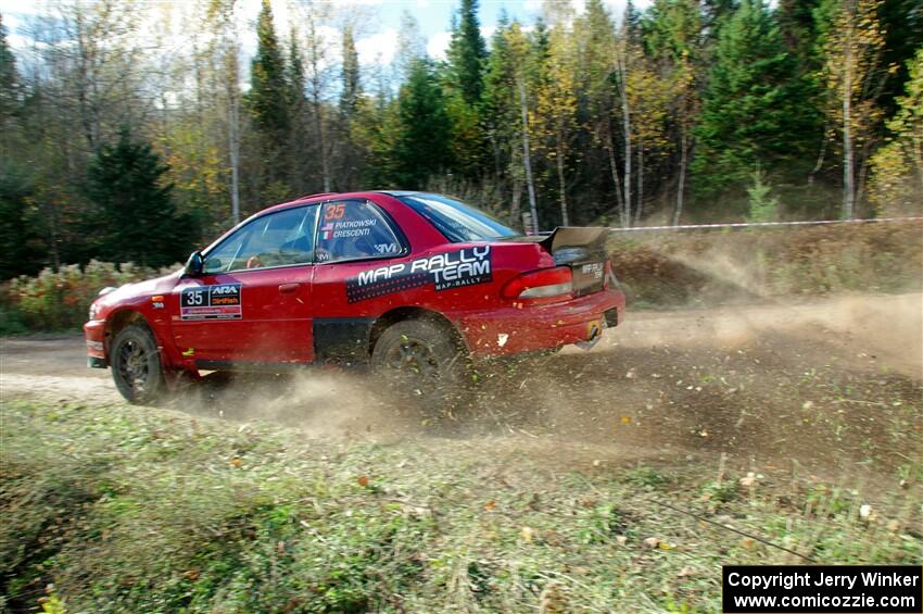 Mark Piatkowski / Aaron Crescenti Subaru Impreza 2.5RS on SS1, Far Point I.