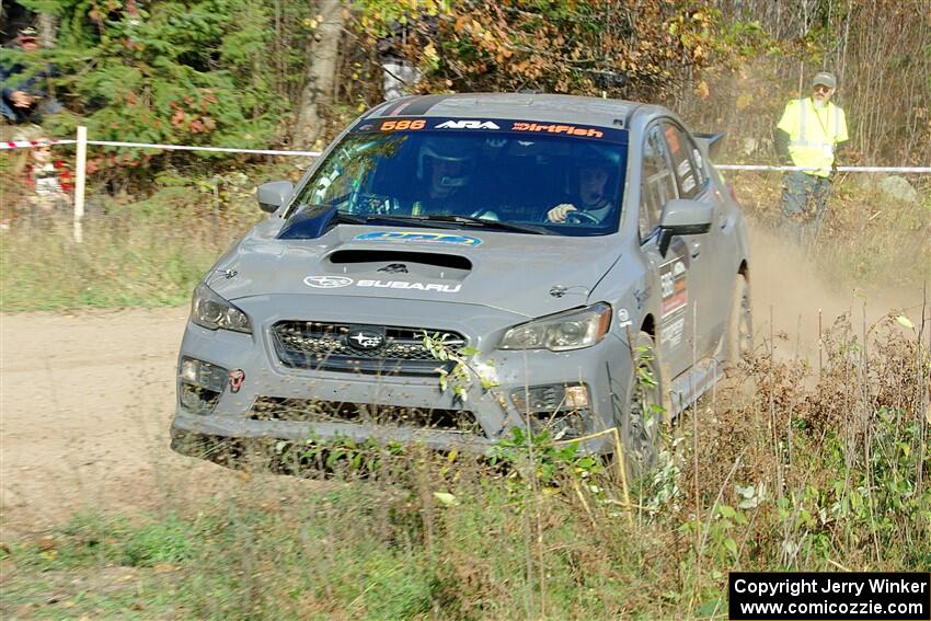 Zach Jacques / Ron Jacques Subaru WRX STi on SS1, Far Point I.