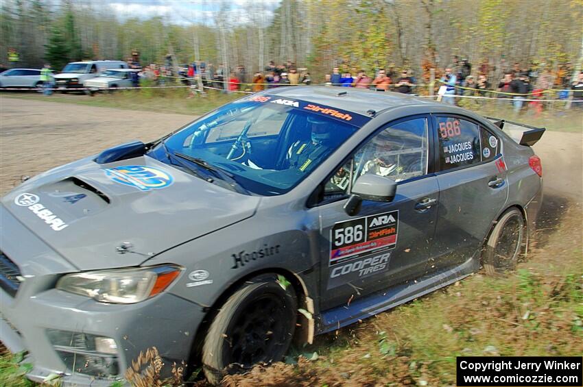 Zach Jacques / Ron Jacques Subaru WRX STi on SS1, Far Point I.