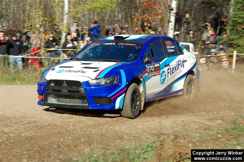 Will Graham / Claudia Barbera-Pullen Mitsubishi Lancer Evo X on SS1, Far Point I.