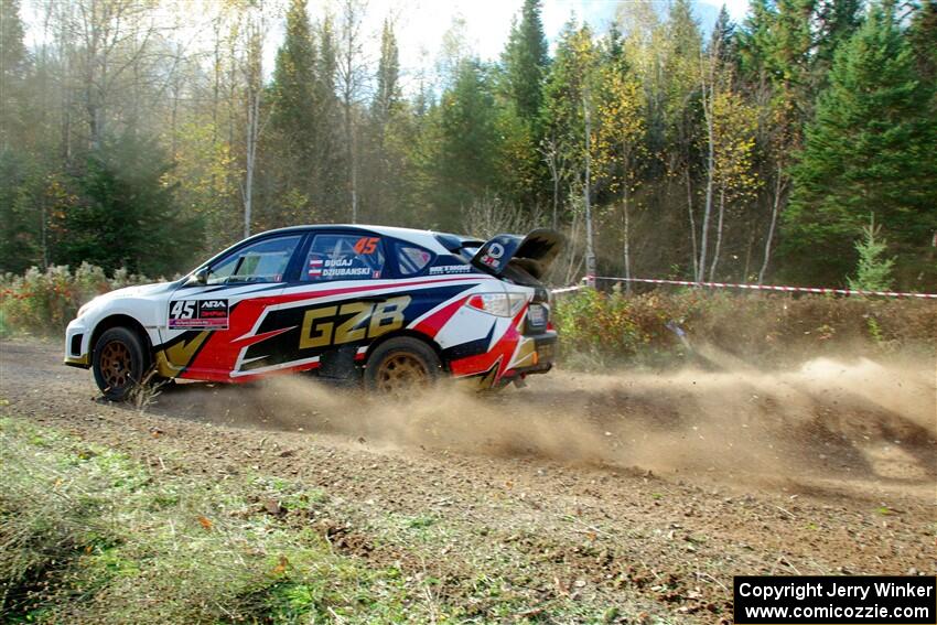 Grzegorz Bugaj / Ela Dziubanski Subaru WRX STi on SS1, Far Point I.
