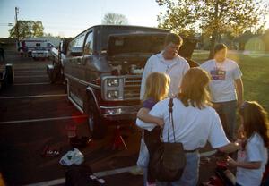 Mike Halley and family the night before the rally.