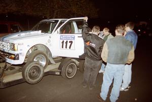 The Ken Stewart / Ed Wahl Chevy S-10 prepares to leave the trailer for tech.