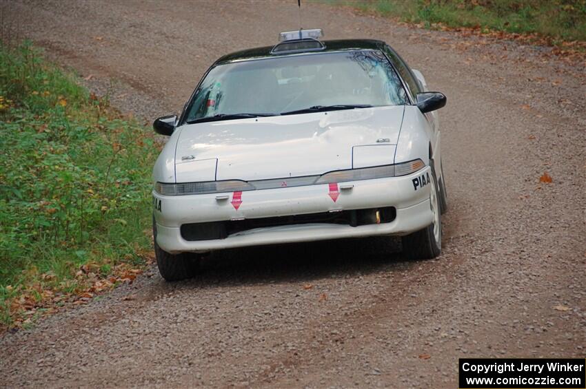 The '0' car, a Mitshibishi Exclipse GSX, on SS3, Bob Lake S-N I.