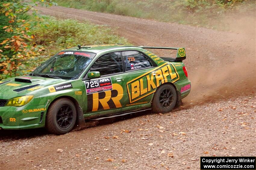 Dave Carapetyan / Ryan Scott Subaru WRX STi on SS3, Bob Lake S-N I.