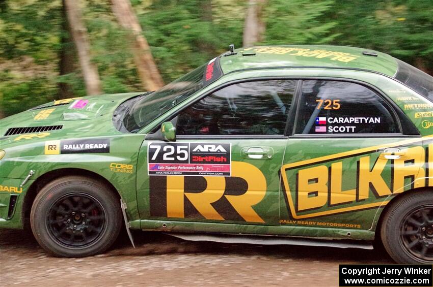Dave Carapetyan / Ryan Scott Subaru WRX STi on SS3, Bob Lake S-N I.