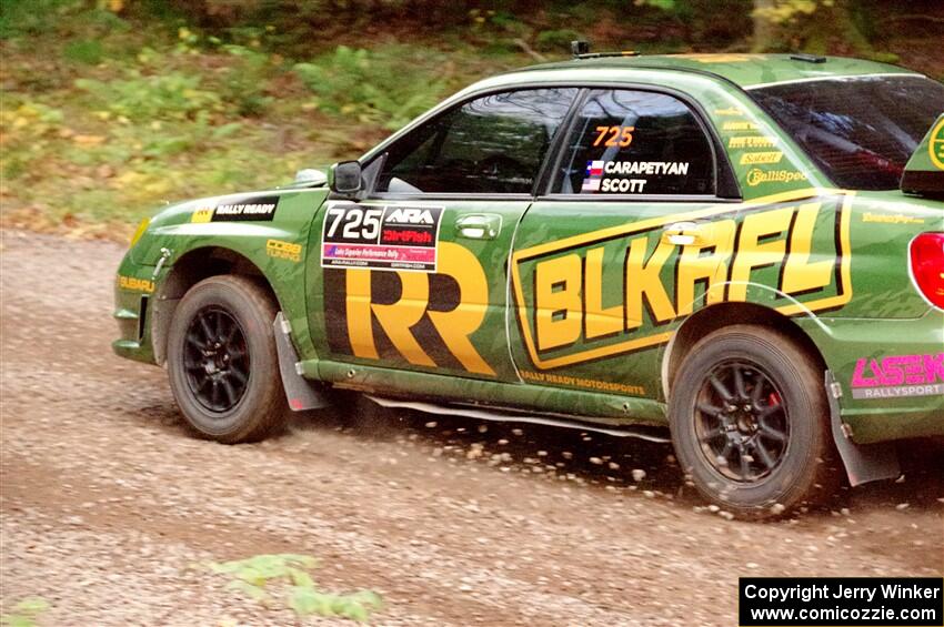 Dave Carapetyan / Ryan Scott Subaru WRX STi on SS3, Bob Lake S-N I.