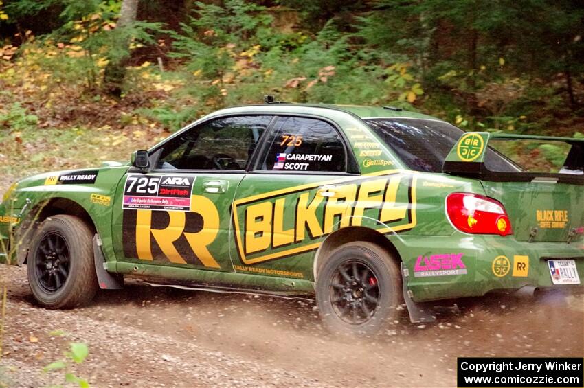 Dave Carapetyan / Ryan Scott Subaru WRX STi on SS3, Bob Lake S-N I.