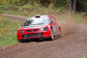 George Plsek / Krista Skucas Mitsubishi Lancer WRC on SS3, Bob Lake S-N I.