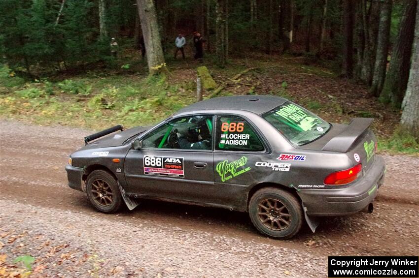 Jordan Locher / Tom Addison Subaru Impreza 2.5RS on SS3, Bob Lake S-N I.