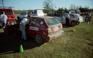 Al Kintigh / J.B. Niday VW GTI and Doug Davenport / Jeff Burmeister VW GTI at service.