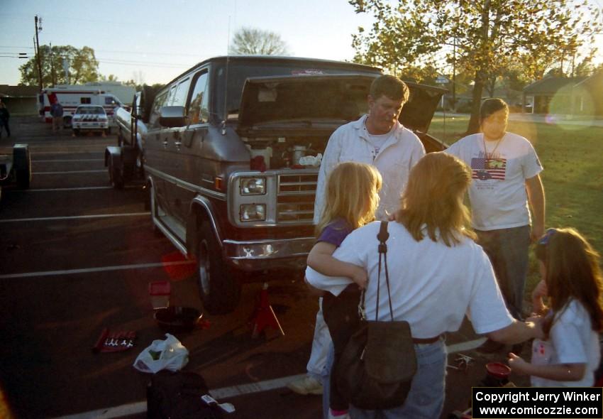 Mike Halley and family the night before the rally.