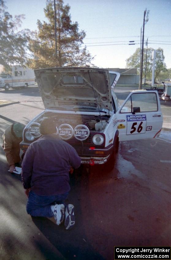 The Doug Davenport / Jeff Burmeister VW GTI readies for the event.(2)