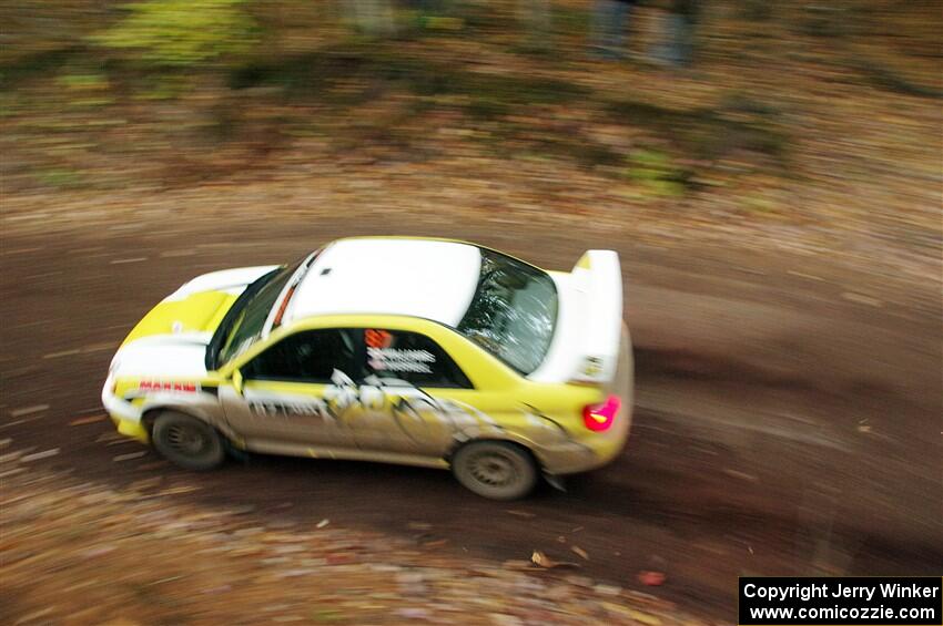 Mark Williams / Steve Harrell Subaru WRX STi on SS14, Mount Marquette.