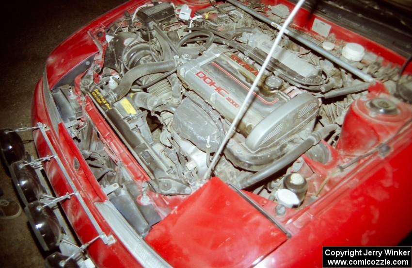 The exhaust on the Mark Larson / Kelly Cox Eagle Talon was glowing when it came in for service.