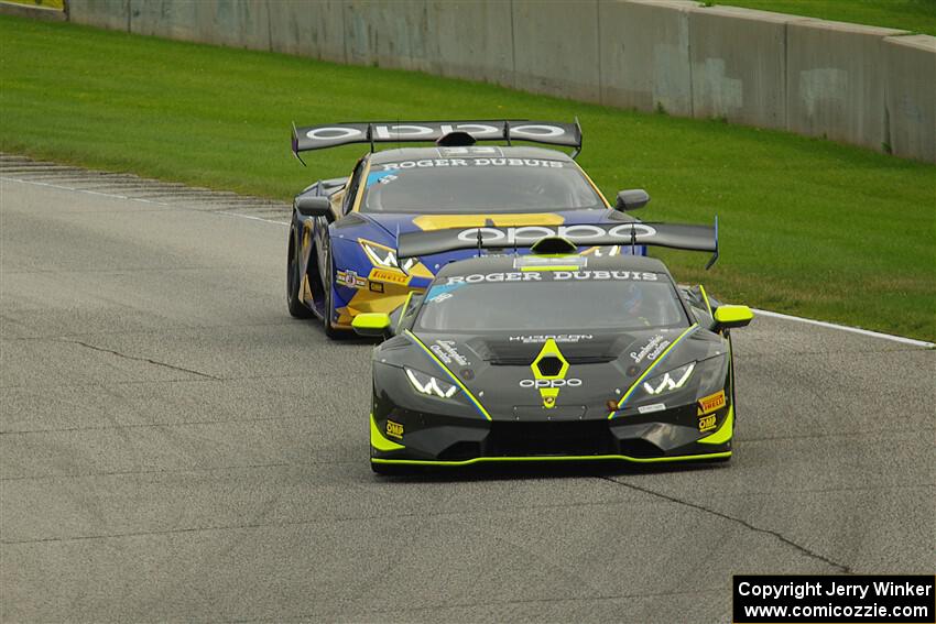 Matt Dicken's and John Hennessy's Lamborghini Huracán LP 620-2 Super Trofeo EVOs