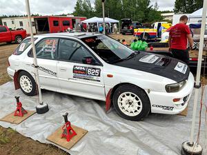 Aidan Hicks / John Hicks Subaru Impreza Wagon before the event.