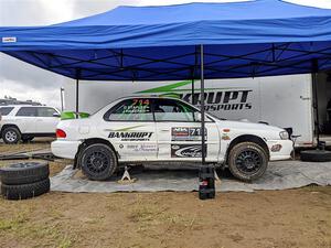 Jordon Haberer / Drew Staples Subaru Impreza before the event.