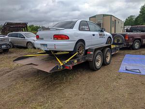 Jack Nelson / Isaac Zink Subaru Impreza before the event.