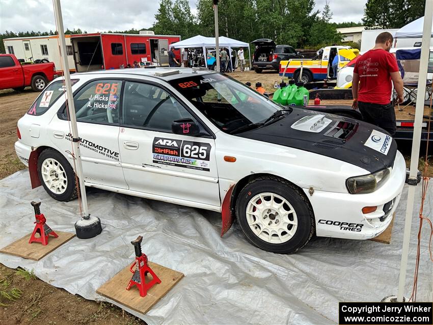 Aidan Hicks / John Hicks Subaru Impreza Wagon before the event.