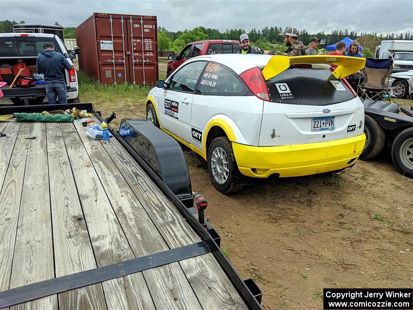 Drake Willis / Jacob Kohler Ford Focus before the event.