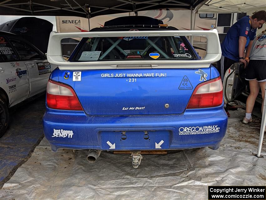 Kristen Tabor / Jan Tabor Subaru WRX before the event.