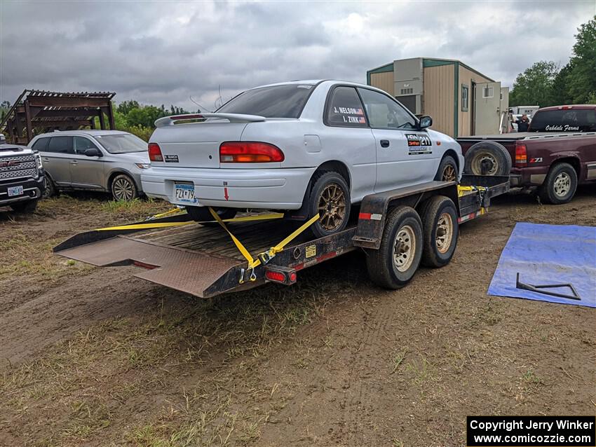 Jack Nelson / Isaac Zink Subaru Impreza before the event.