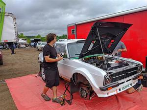 Seamus Burke / Martin Brady Ford Escort Mk II before the event.