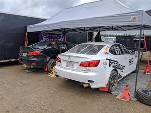 Michael Hooper / Claudia Barbera-Pullen Lexus IS350 and Nathan Odle / Elliot Odle Lexus IS250 before the event.