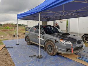 Garret Buban / Liz Cordara Subaru WRX before the event.