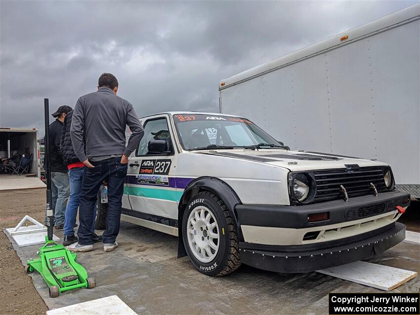 Micah Nickelson / Tyler Ptacek VW Golf before the event.