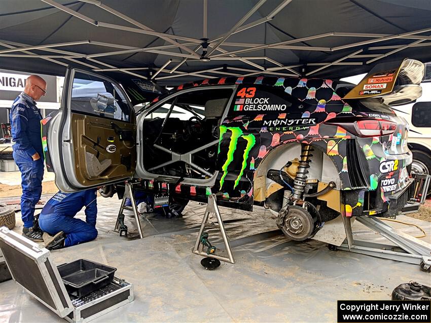 Ken Block / Alex Gelsomino Hyundai i20 WRC before the event.