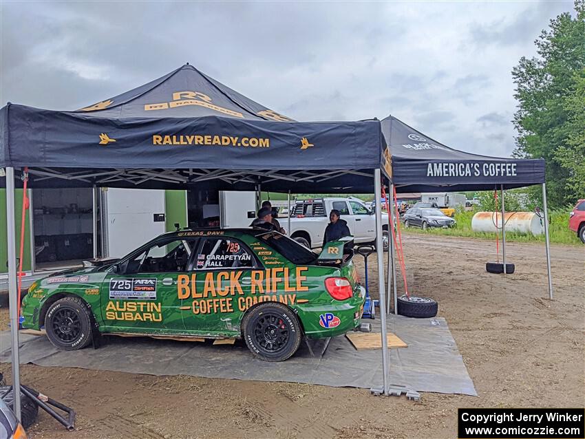 Dave Carapetyan / John Hall Subaru WRX STi before the event.