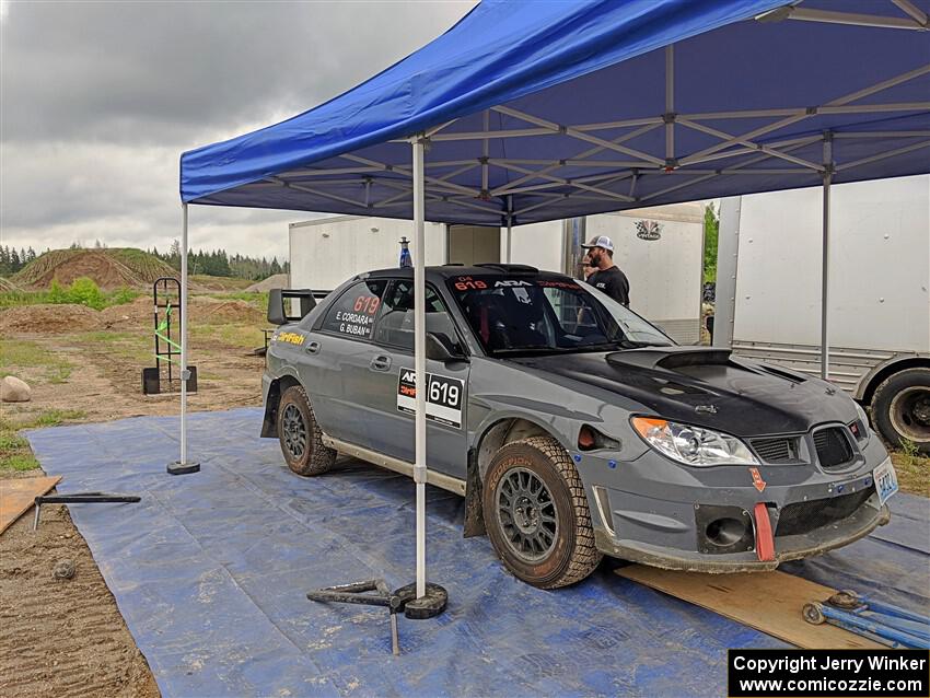 Garret Buban / Liz Cordara Subaru WRX before the event.