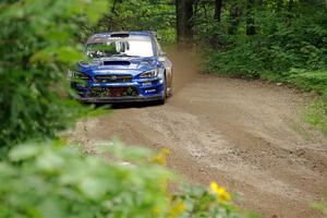 Travis Pastrana / Rhianon Gelsomino Subaru WRX STi on SS1, Crossroads I.