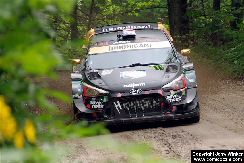 Ken Block / Alex Gelsomino Hyundai i20 WRC on SS1, Crossroads I.