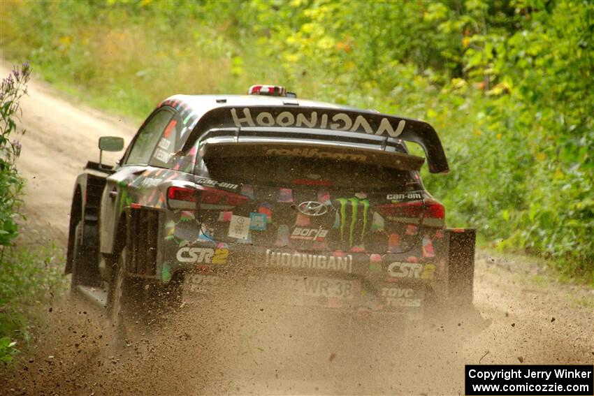 Ken Block / Alex Gelsomino Hyundai i20 WRC on SS1, Crossroads I.