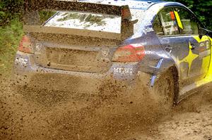 Travis Pastrana / Rhianon Gelsomino Subaru WRX STi on SS1, Crossroads I.