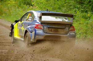 Travis Pastrana / Rhianon Gelsomino Subaru WRX STi on SS1, Crossroads I.