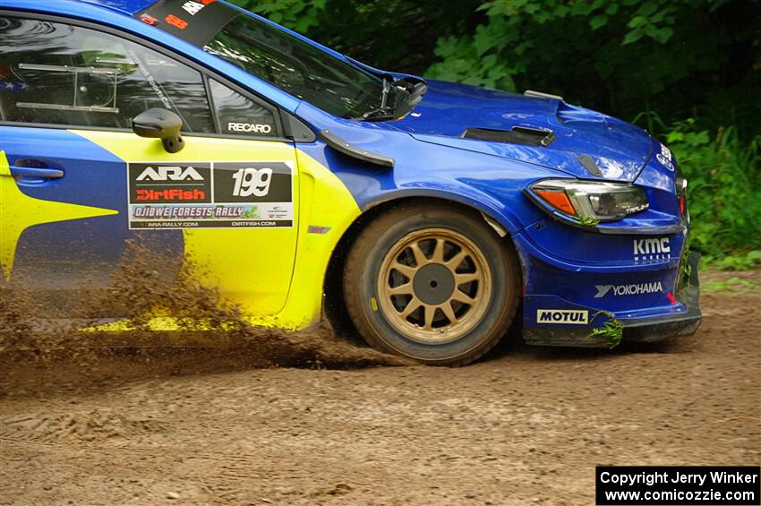 Travis Pastrana / Rhianon Gelsomino Subaru WRX STi on SS1, Crossroads I.